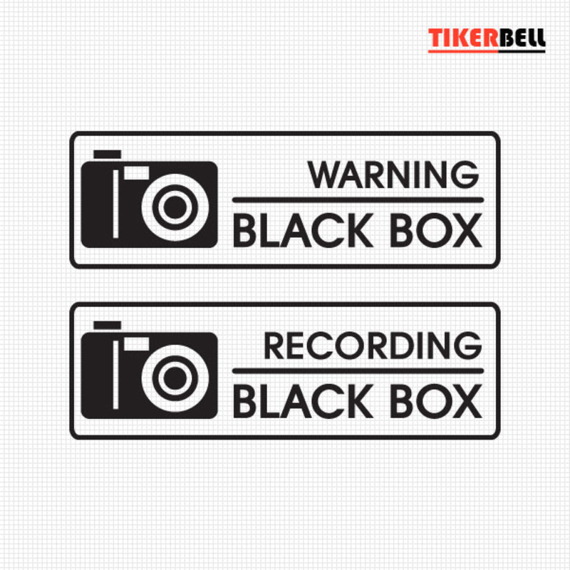 티커벨 블랙박스 경고 차량용 데칼스티커 TKBL-123/경고스티커